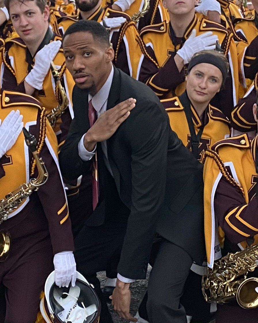 Daniel James Felton with the University of Minnesota Marching Band